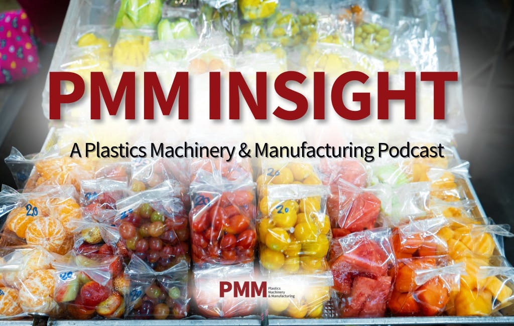 Image of vegetables packaged in plastic bags with PMM Insight logo