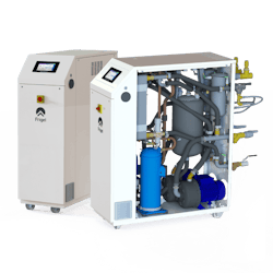 Frigel's Dynamico mold temperature control units automatically adjust to save energy and shorten cycle times. Frigel's Dynamico mold temperature control units automatically adjust to save energy and shorten cycle times.
