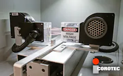 Corotec's Automation Linear Motion Stage corona treater has dual plasma jets and advanced process control. Corotec's Automation Linear Motion Stage corona treater has dual plasma jets and advanced process control.