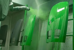 Mack Molding operates an automated painting booth at a plant in Inman, S.C. Mack Molding operates an automated painting booth at a plant in Inman, S.C.