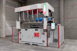 Cannon's new E-Forming thermoforming machine leverage artificial intelligence to optimize processes. The units are designed to process a wide range of plastic materials through vacuum forming, twin-sheet, thermoforming, pressure forming and thermocompression processes. Cannon's new E-Forming thermoforming machine leverage artificial intelligence to optimize processes. The units are designed to process a wide range of plastic materials through vacuum forming, twin-sheet, thermoforming, pressure forming and thermocompression processes.