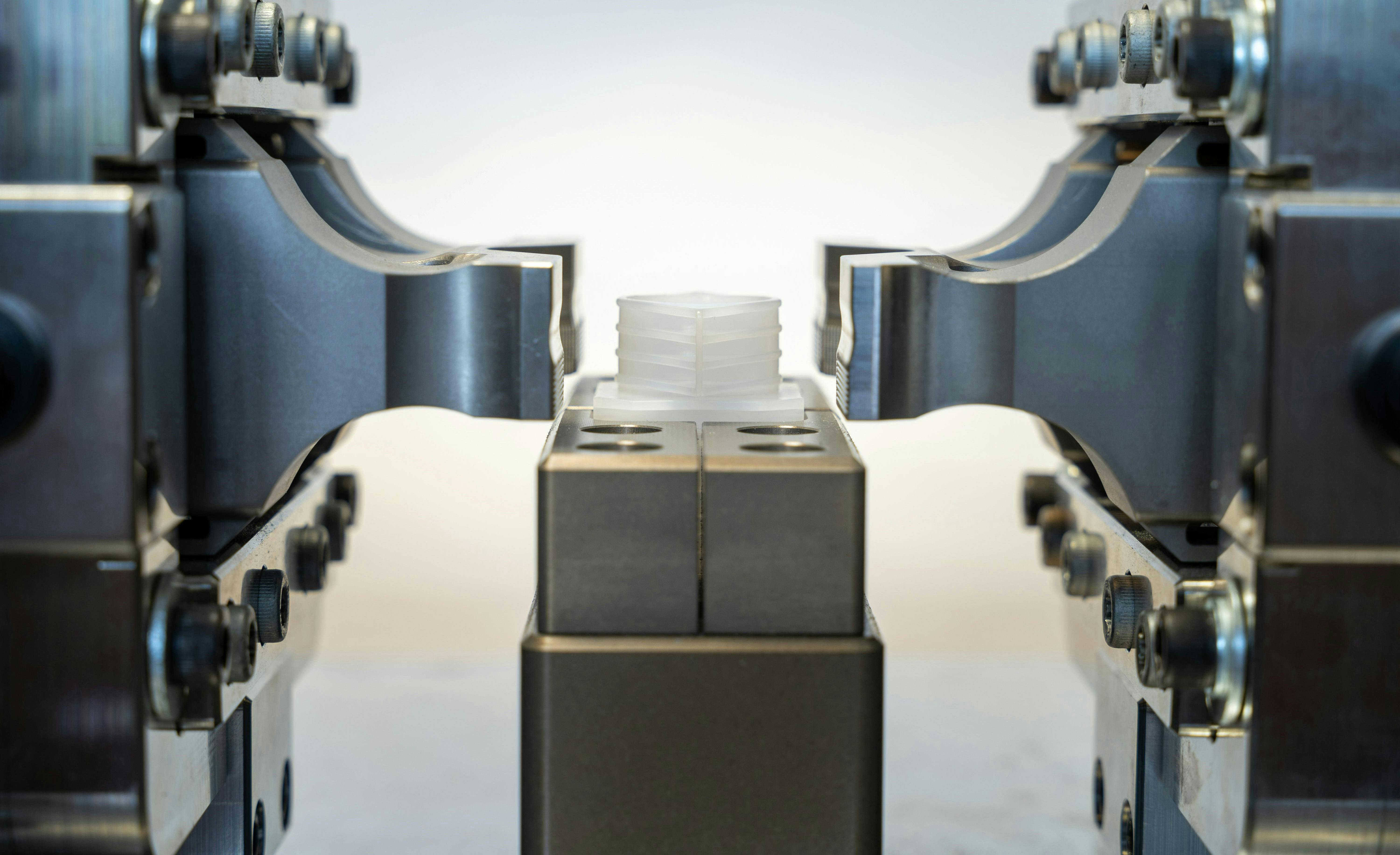 A Dukane welder is part of a line producing greener stand-up pouches.