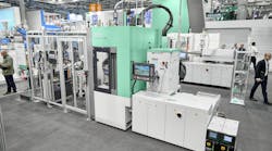 Arburg's new Allrounder 475 V injection molding machine is designed for producing parts for the e-mobility, electronics and medical markets. Arburg's new Allrounder 475 V injection molding machine is designed for producing parts for the e-mobility, electronics and medical markets.