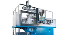 A Boy 80 Electric injection molding machine with an integrated robot.