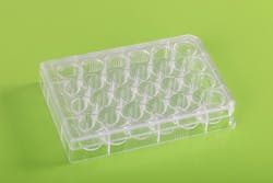 An Engel work cell utilizing Validation Assistant produced a complex medical cell-culture plate and cover at K 2025. An Engel work cell utilizing Validation Assistant produced a complex medical cell-culture plate and cover at K 2025.