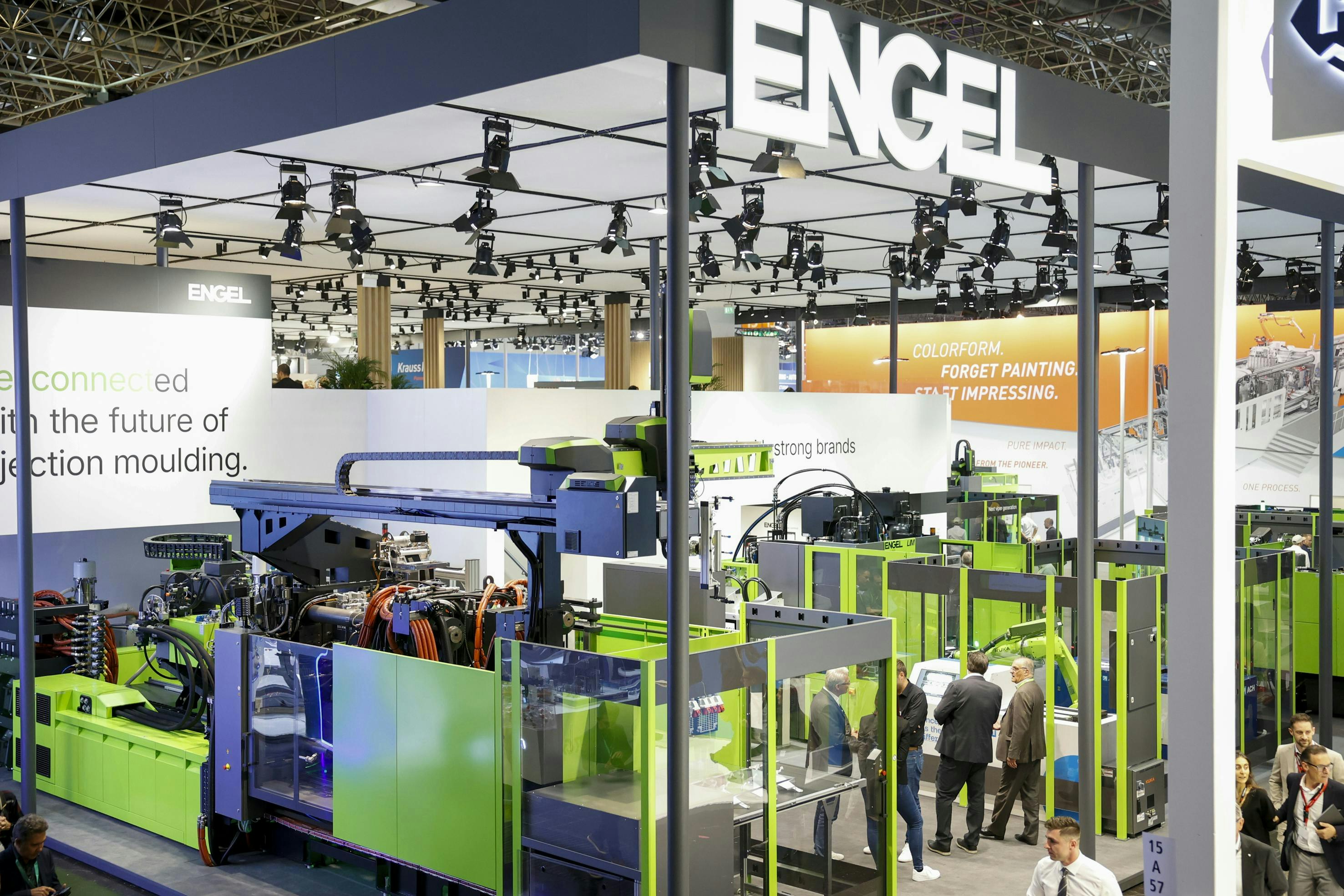 K 2025 attendees check out the Engel booth.