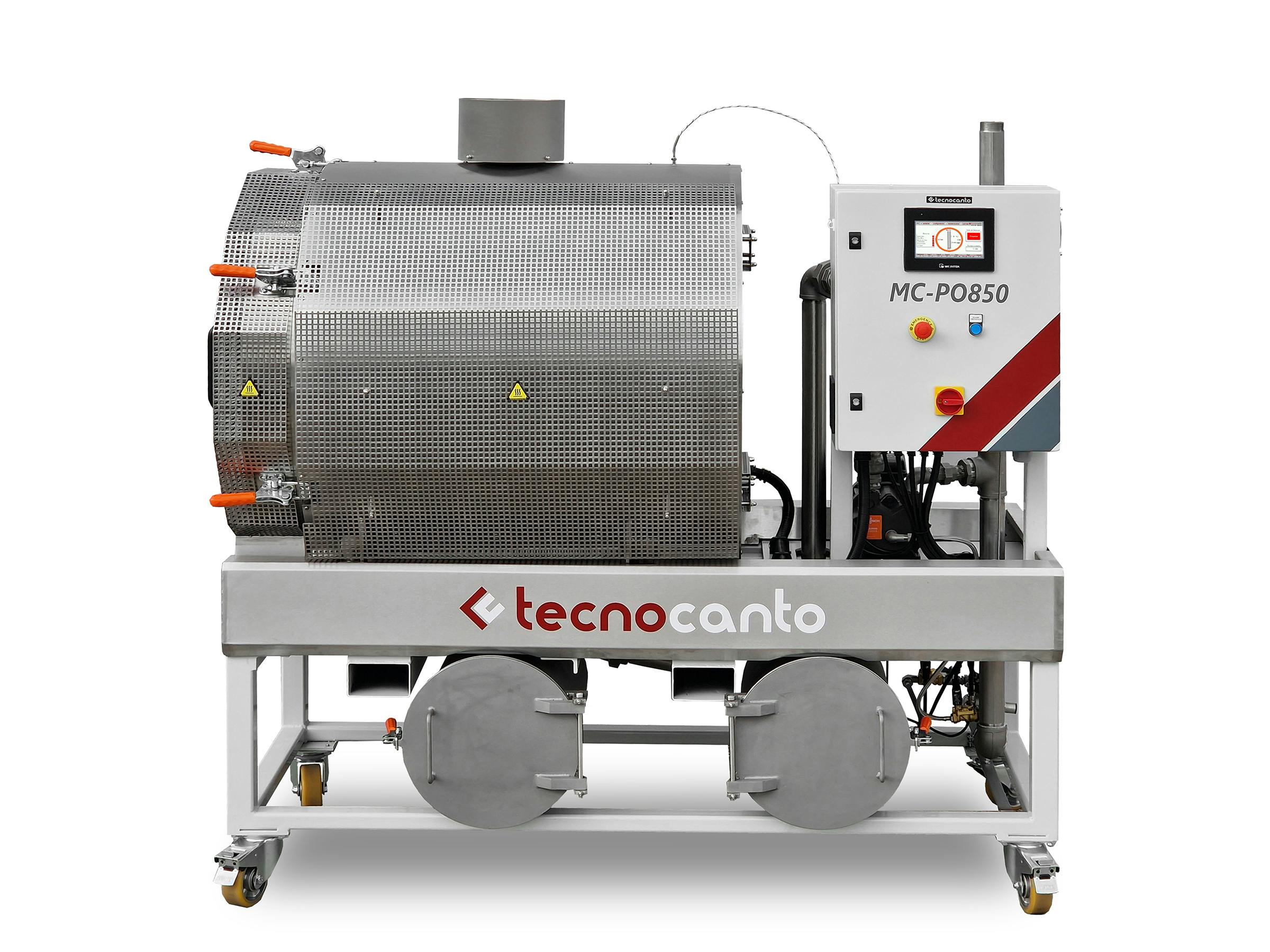 Tecnocanto's vacuum pyrolysis ovens clean plastic from tooling and screws, turning it into char and harmless vapor.