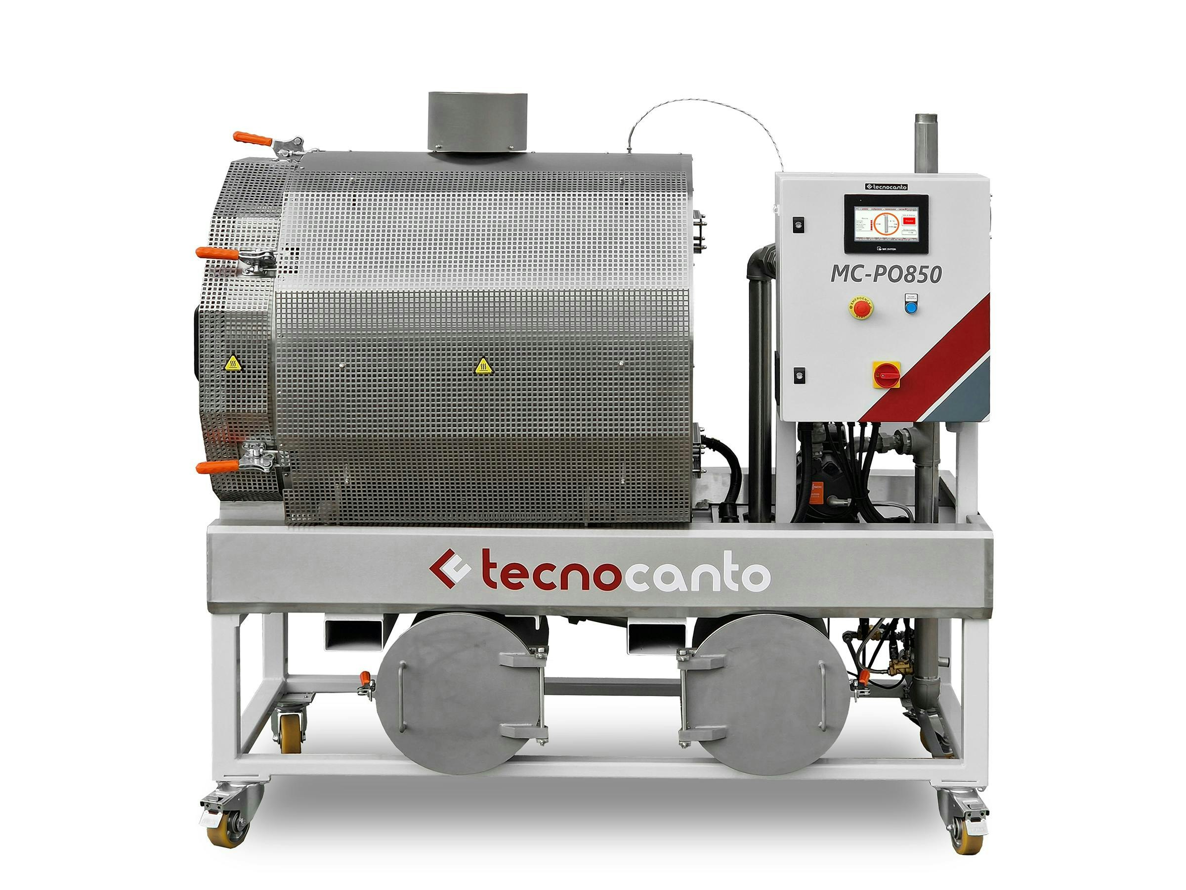 Tecnocanto's vacuum pyrolysis ovens clean plastic from tooling and screws, turning it into char and harmless vapor.