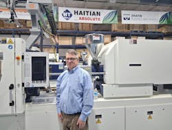 Glenn Frohring works at the Parma, Ohio, facility of Absolute Haitian Inc., which he owns with two partners. The facility ships parts, including screws, barrels and automation equipment, to customers and offers training on injection molding machines and robots on site. Glenn Frohring works at the Parma, Ohio, facility of Absolute Haitian Inc., which he owns with two partners. The facility ships parts, including screws, barrels and automation equipment, to customers and offers training on injection molding machines and robots on site.