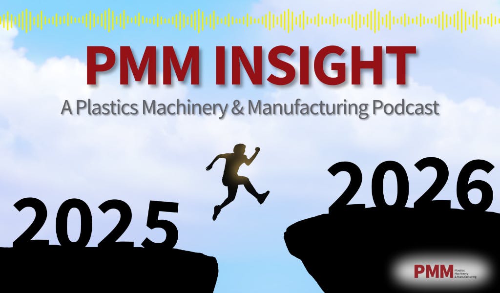 PMM Insight podcast promotional image showing a person leaping from 2025 into 2026.