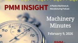 Machinery Minutes podcast logo with stopwatch. Machinery Minutes podcast logo with stopwatch.