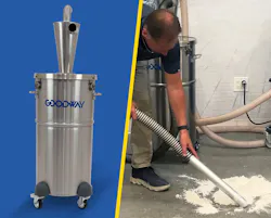 Goodway's VAC-HEC-22-2SS intercepts fine dust before it reaches the vacuum. Goodway's VAC-HEC-22-2SS intercepts fine dust before it reaches the vacuum.