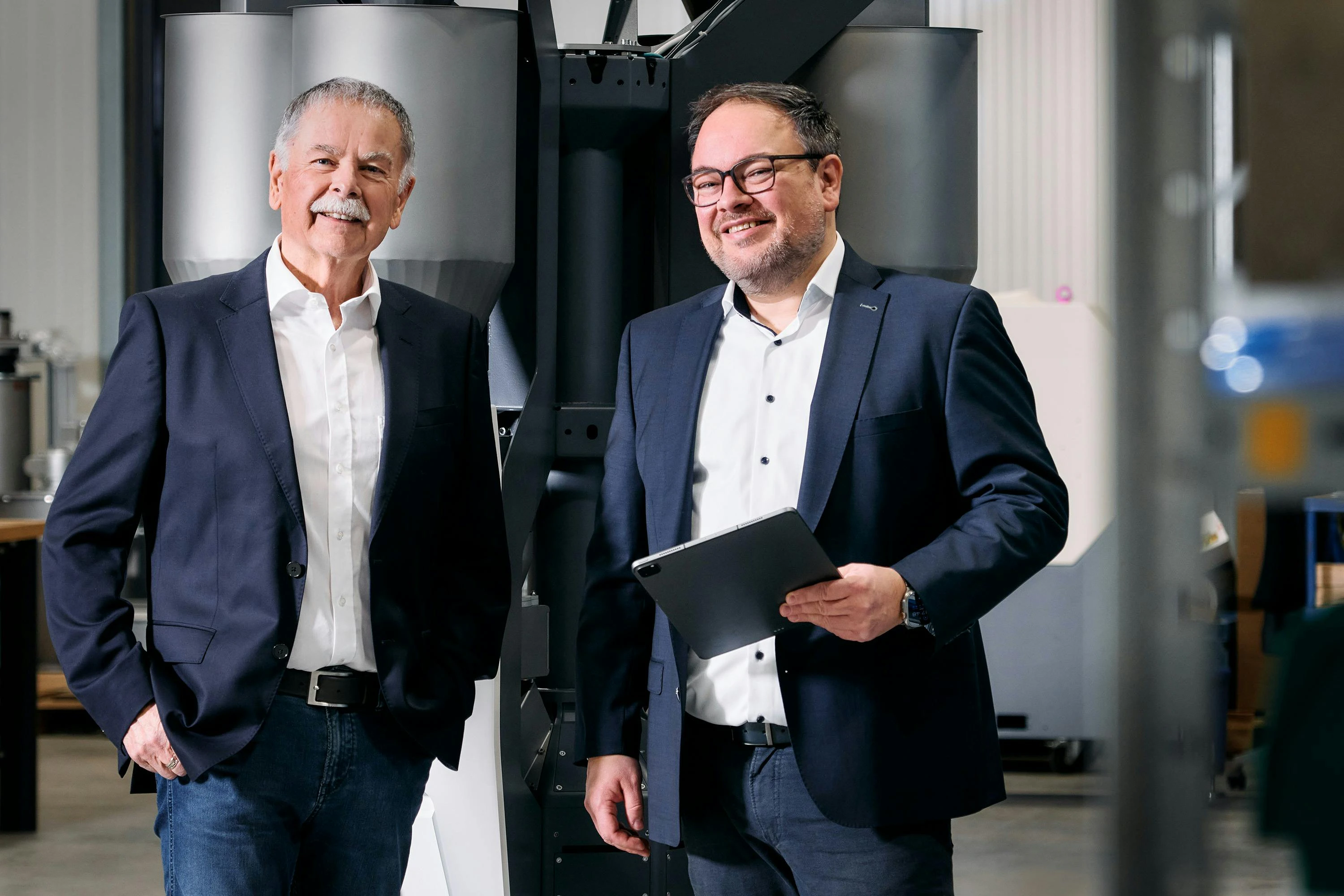 Ralph Klose, left, has taken over the position of CEO of the Citex Group from his father, Reinhard Klose, right.