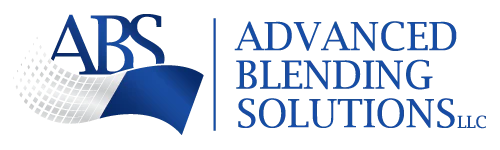 Blue and gray Advanced Blending Solutions logo