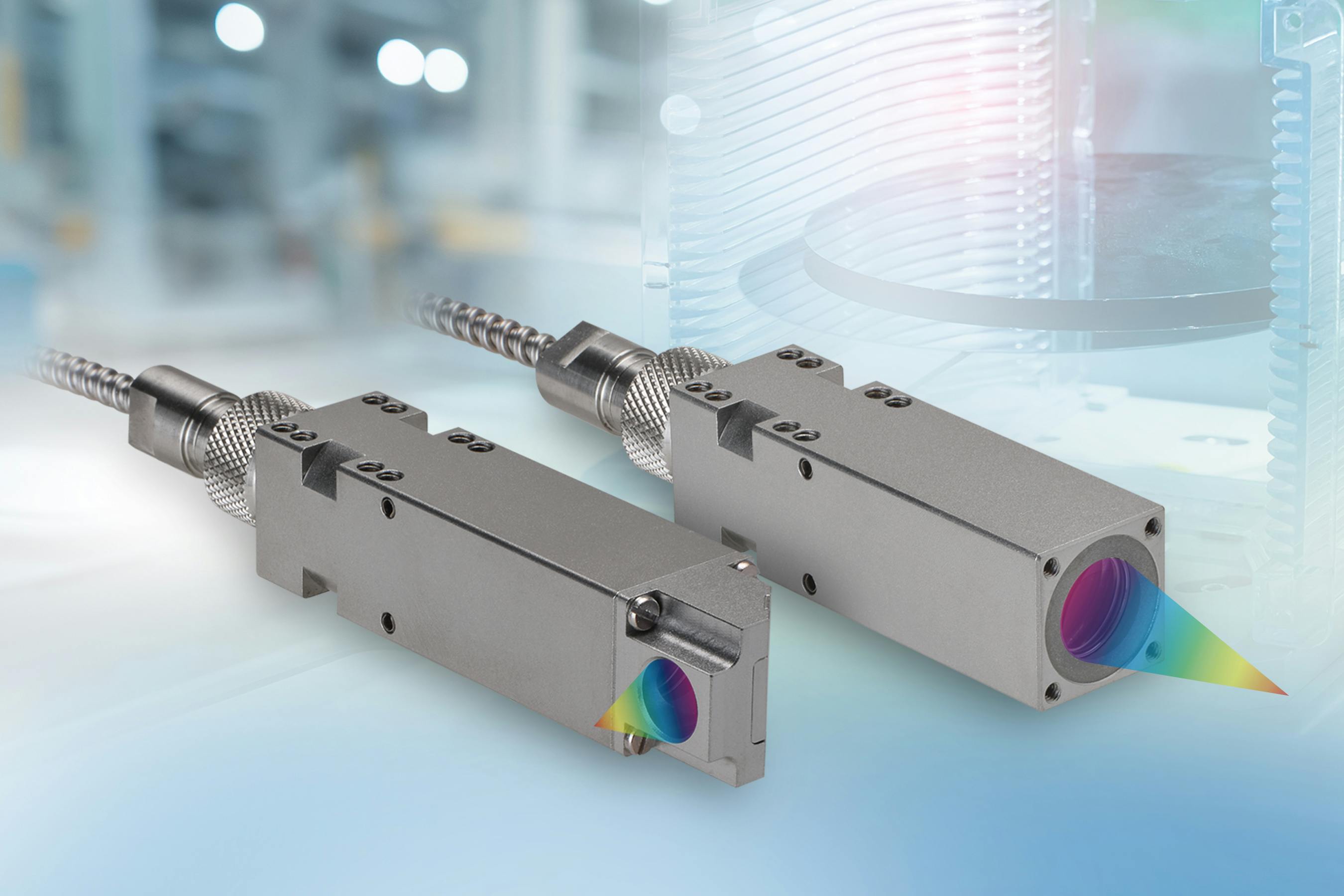 Micro-Epsilon's confocalDT IFS2407-xHT/VAC optical sensors can be used in hot zones, such as near the extrudate exit.