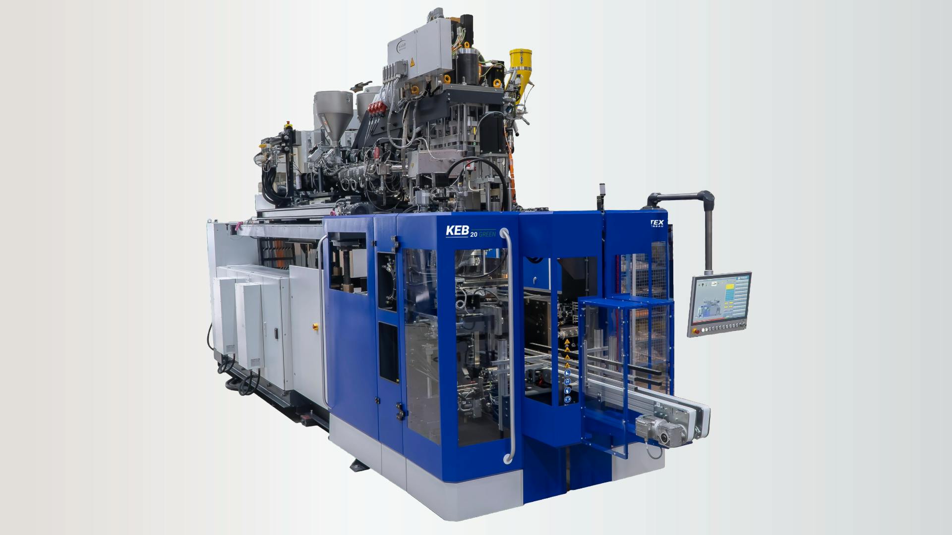 Kautex's KEB Green all-electric blow molding machines are designed for flexibility and efficiency.