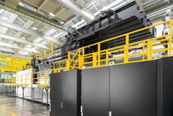 The new Engel Duo 12000 US is designed for the cost- and energy-efficient production of very large parts that previously could not be made by injection molding machines. The new Engel Duo 12000 US is designed for the cost- and energy-efficient production of very large parts that previously could not be made by injection molding machines.