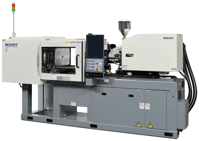 Nissei's NEX30V-1EN1 injection molding machine now includes the Tact5 controller.