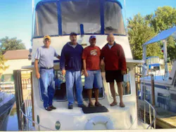Gerald Hobson, far right, enjoys boating with his brothers, from left, Dennis, Floyd and Dean. Their travels include completing the 'Great Loop' in stages. The route traces from the Great Lakes to the Atlantic Ocean, back to the Great Lakes. Gerald Hobson, far right, enjoys boating with his brothers, from left, Dennis, Floyd and Dean. Their travels include completing the 'Great Loop' in stages. The route traces from the Great Lakes to the Atlantic Ocean, back to the Great Lakes.