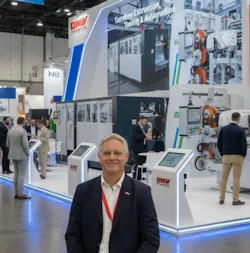 OMV Technologies' CEO and co-owner Mark Strachan at a trade show. OMV Technologies' CEO and co-owner Mark Strachan at a trade show.