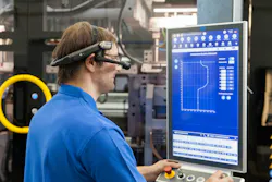 A Bekum technician uses Industry 4.0 tools to look over a machine. Increasingly, Christian Richard, corporate communications manager and sales administration manager for the OEM, said, “Maintenance in extrusion blow molding is no longer reactive — it is strategic.' A Bekum technician uses Industry 4.0 tools to look over a machine. Increasingly, Christian Richard, corporate communications manager and sales administration manager for the OEM, said, “Maintenance in extrusion blow molding is no longer reactive — it is strategic.'