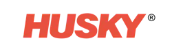 Husky Technologies logo in orange lettering Husky Technologies logo in orange lettering