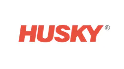 Husky Technologies logo in orange lettering