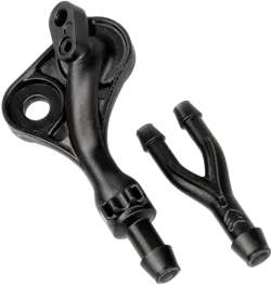 This washer fitting and “Y” connector were printed on the Figure 4 3D printer using the Figure 4 PRO-BLK 10​ material. This washer fitting and “Y” connector were printed on the Figure 4 3D printer using the Figure 4 PRO-BLK 10​ material.
