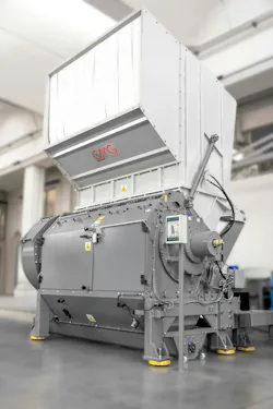 CMG's EV 92-220 granulator is designed for heavy-duty applications and massive volume streams.