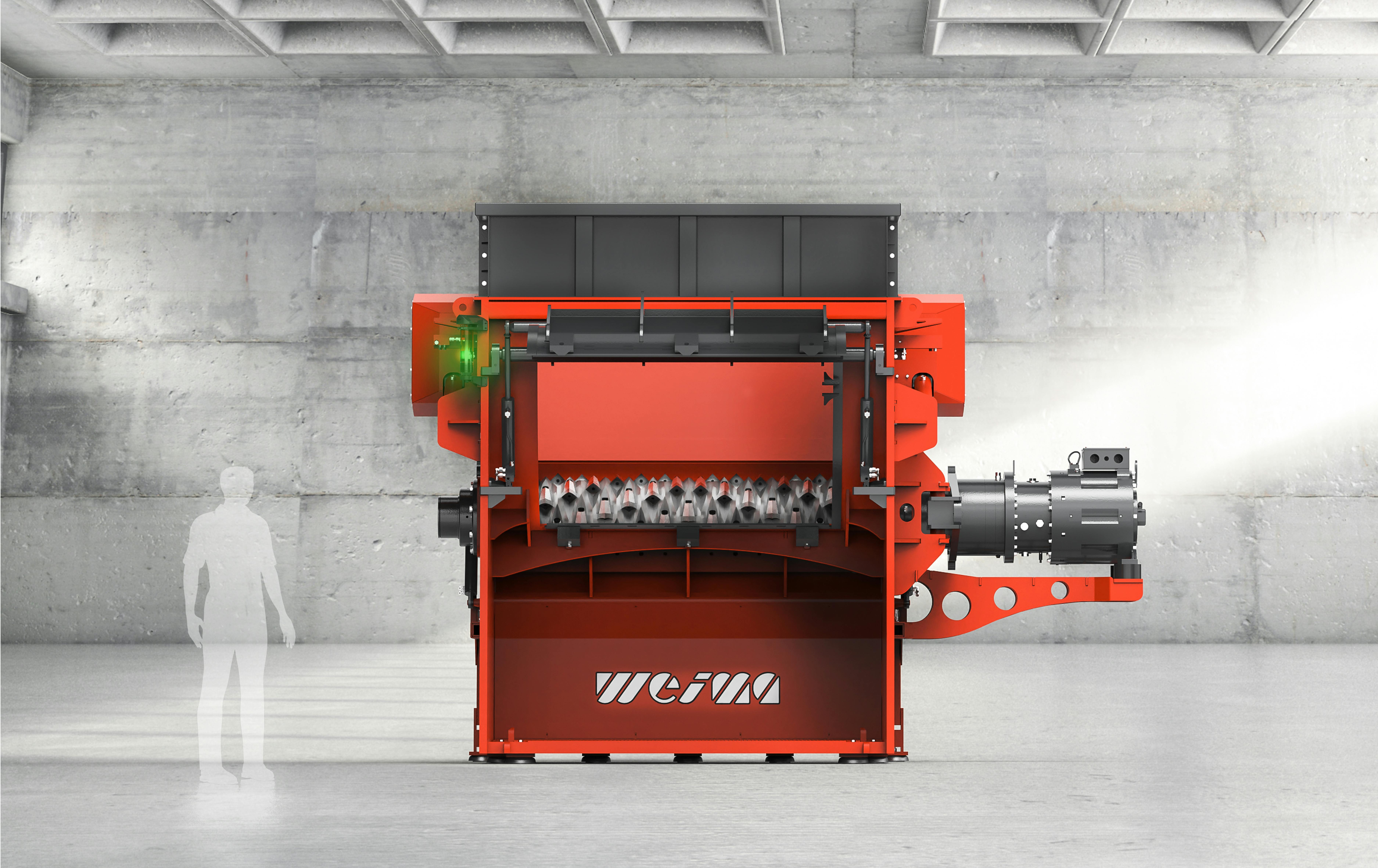 Weima's W5.22 shredder is the third and largest in the line.
