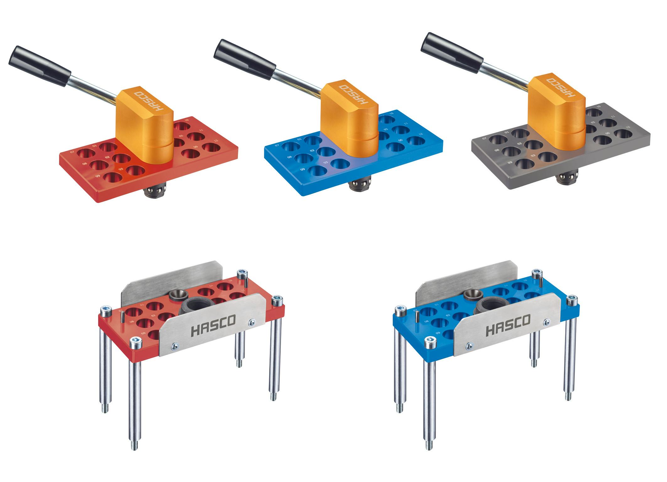 Hasco's multi-coupling systems now come with colored base plates for better process reliability.