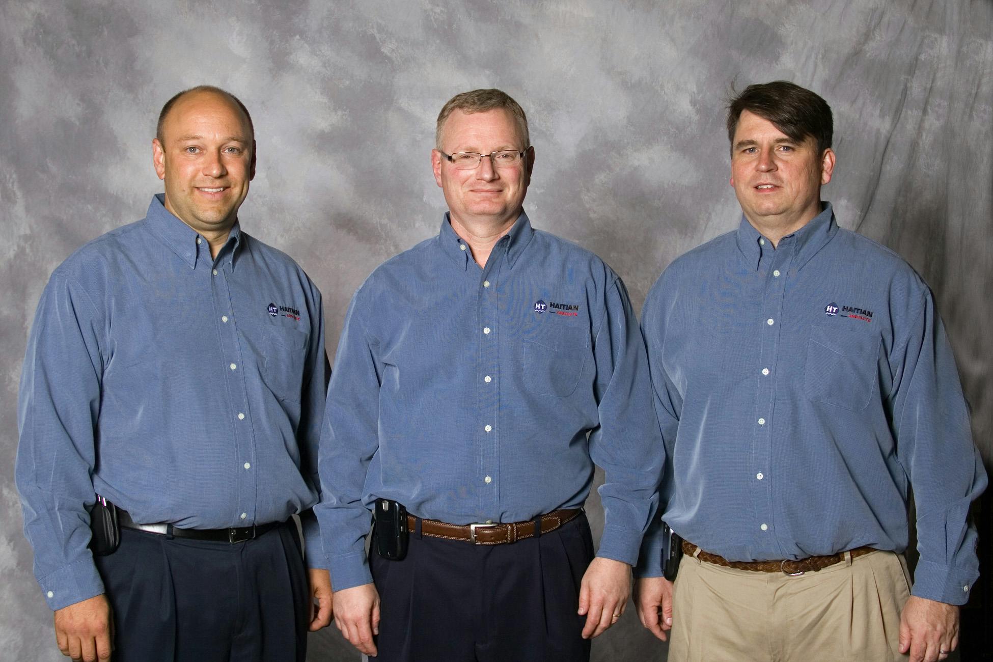 Absolute Haitian founders (from left) Nate Smith, Glenn Frohring and Mike Ortolano