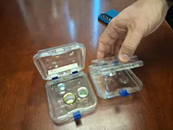 Made up of very thin layers of material precisely stacked molecule-by-molecule, nanolayer film can exhibit properties that would be alien to the material if it were processed conventionally. One application is in optics, with flim that can lay flat while magnifying what's in front of it. That makes it easier to ship and store than glass, which must be bent to magnify or distort light. Users of Peak Nano's optical film include the miltary.