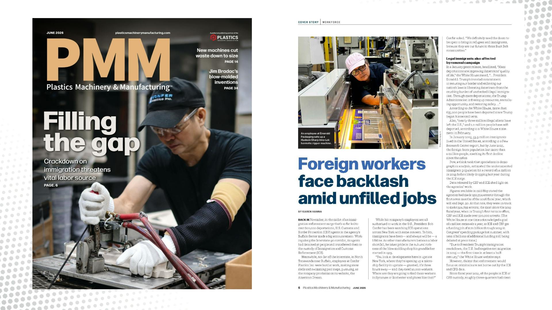 The cover and a feature page from PMM's redesigned June 2026 issue.