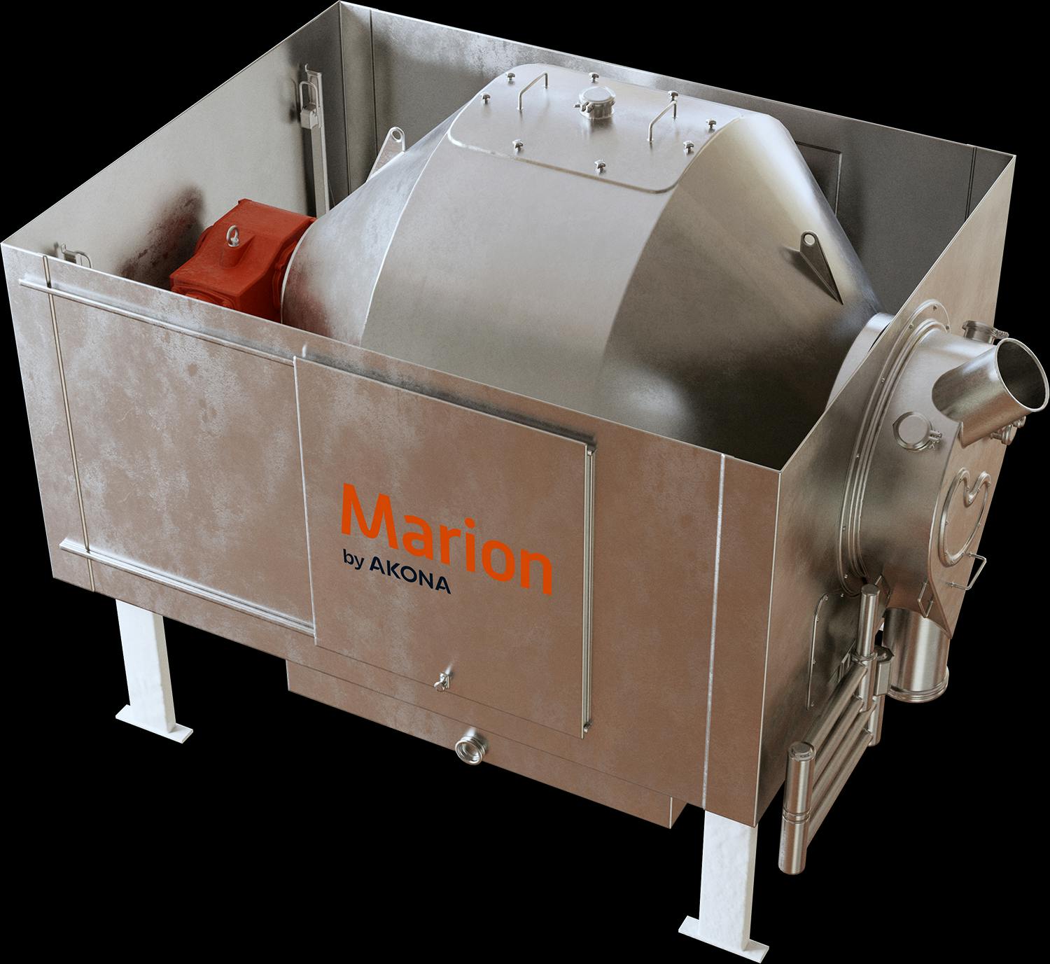 Akona's Rotary Batch Mixer offers fast, gentle and uniform blending.
