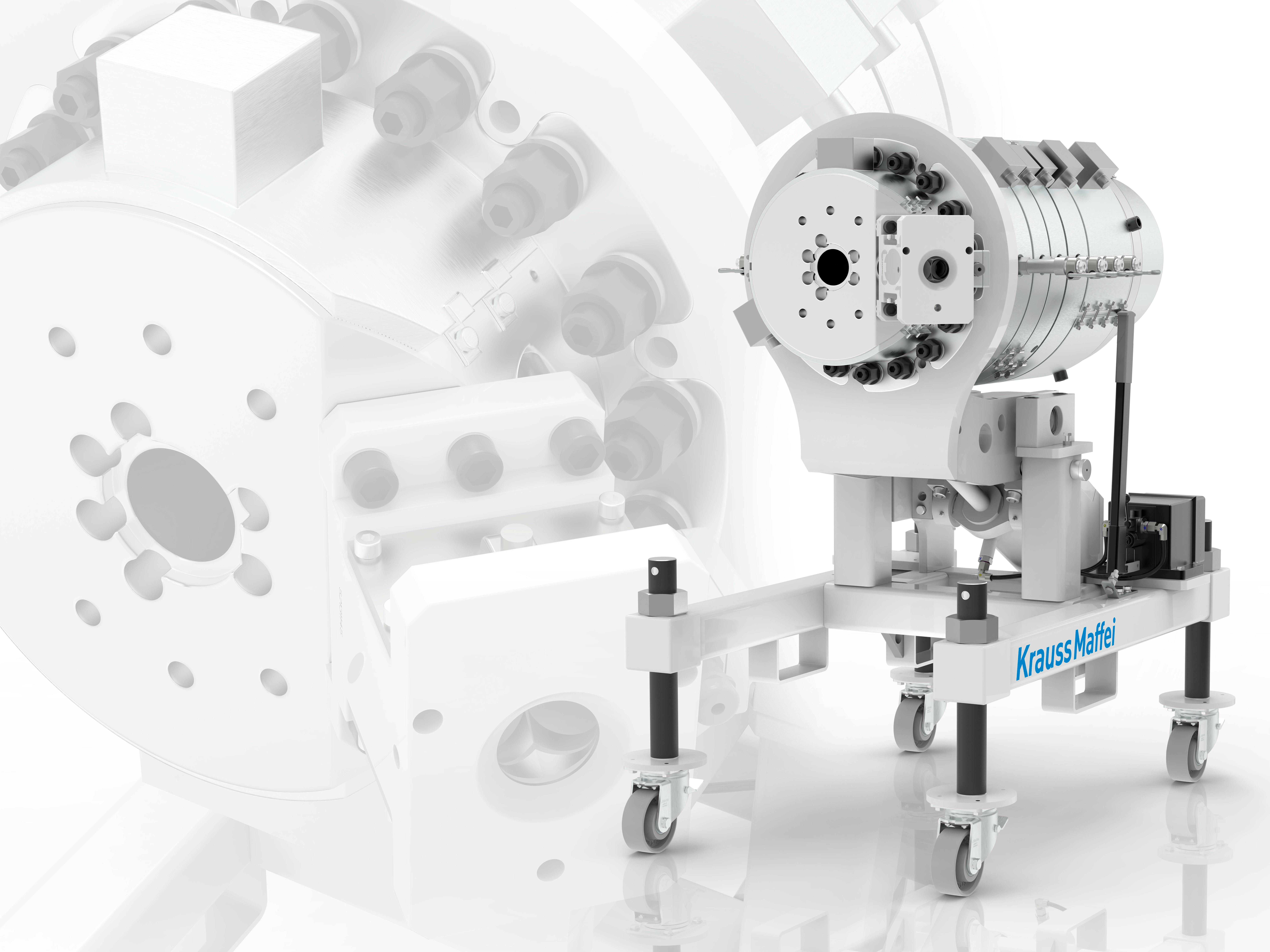 KraussMaffei has introduced a three-layer head for production of PVC pipes with up to 100 percent recyclate.
