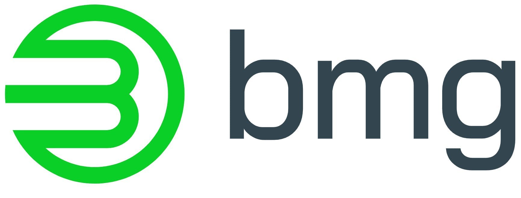 Green and black BMG logo