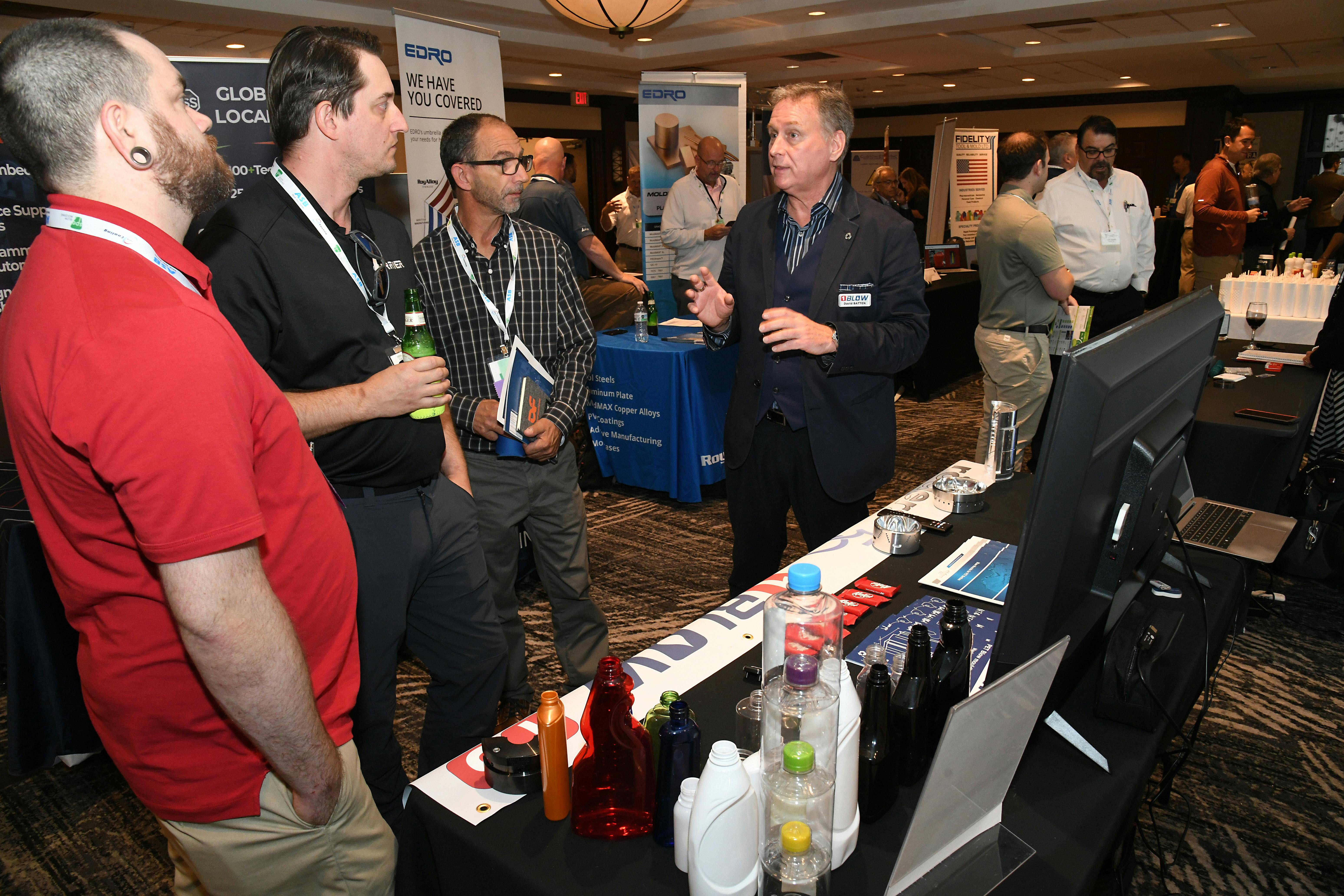 Attendees on the exhibit floor at the 2025 Annual Blow Molding Conference.