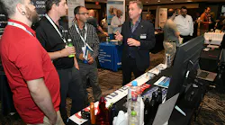 Attendees on the exhibit floor at the 2025 Annual Blow Molding Conference.