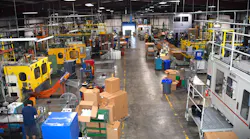 Factory floor of Plastics Packaging Concepts, a custom blow molder in Garden City, Mo.