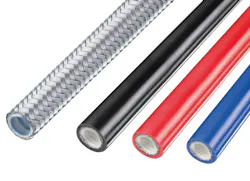 These new high-temperature hoses from Hasco are flexible and come in three colors.