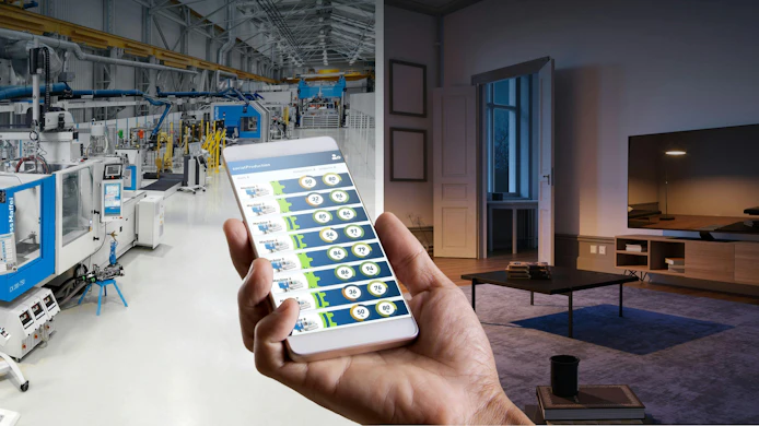 KraussMaffei's socialProduction allows users to monitor the factory floor remotely.