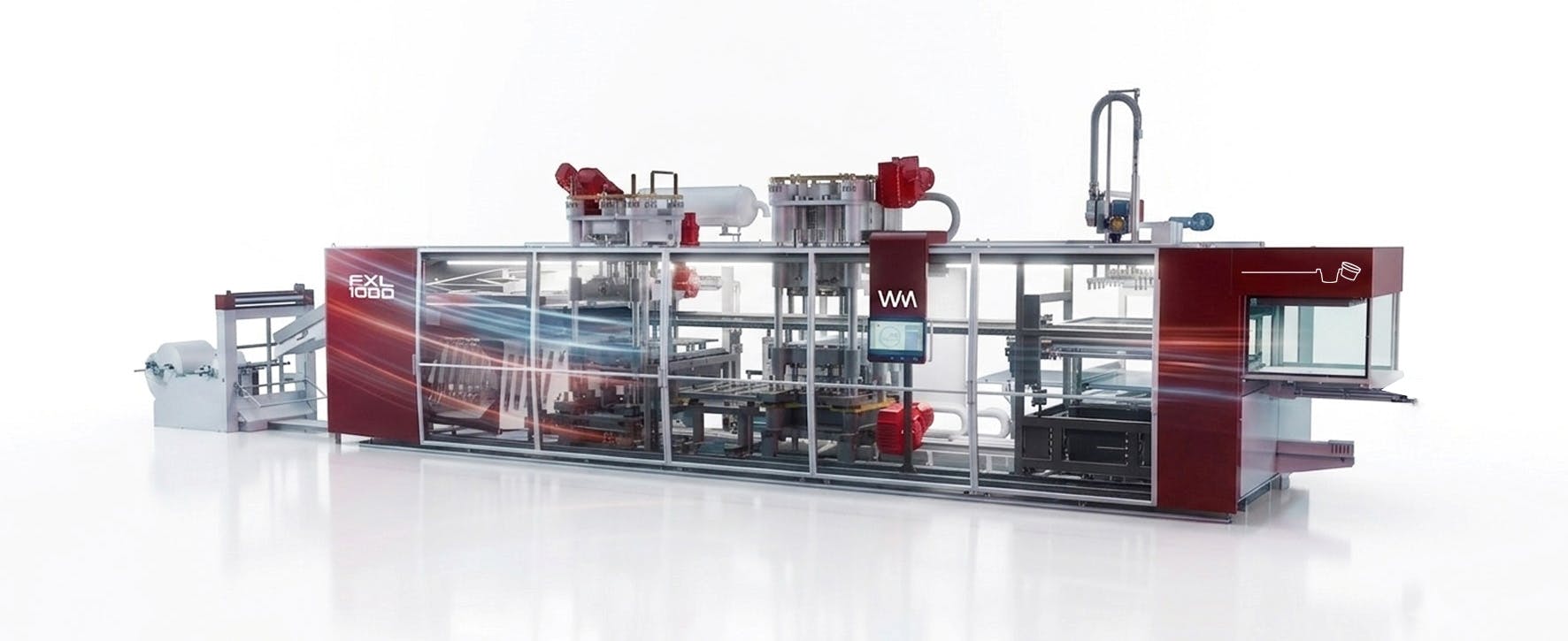 WM&rsquo;s new FXL1000 thermoforming machine.