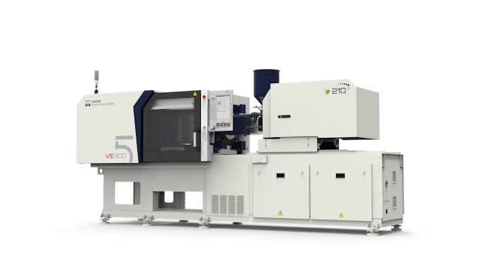 Fifth-generation injection molding machines from Absolute Haitian, such as this Zhafir Venus 5 all-electric, come with AI-powered features as standard.