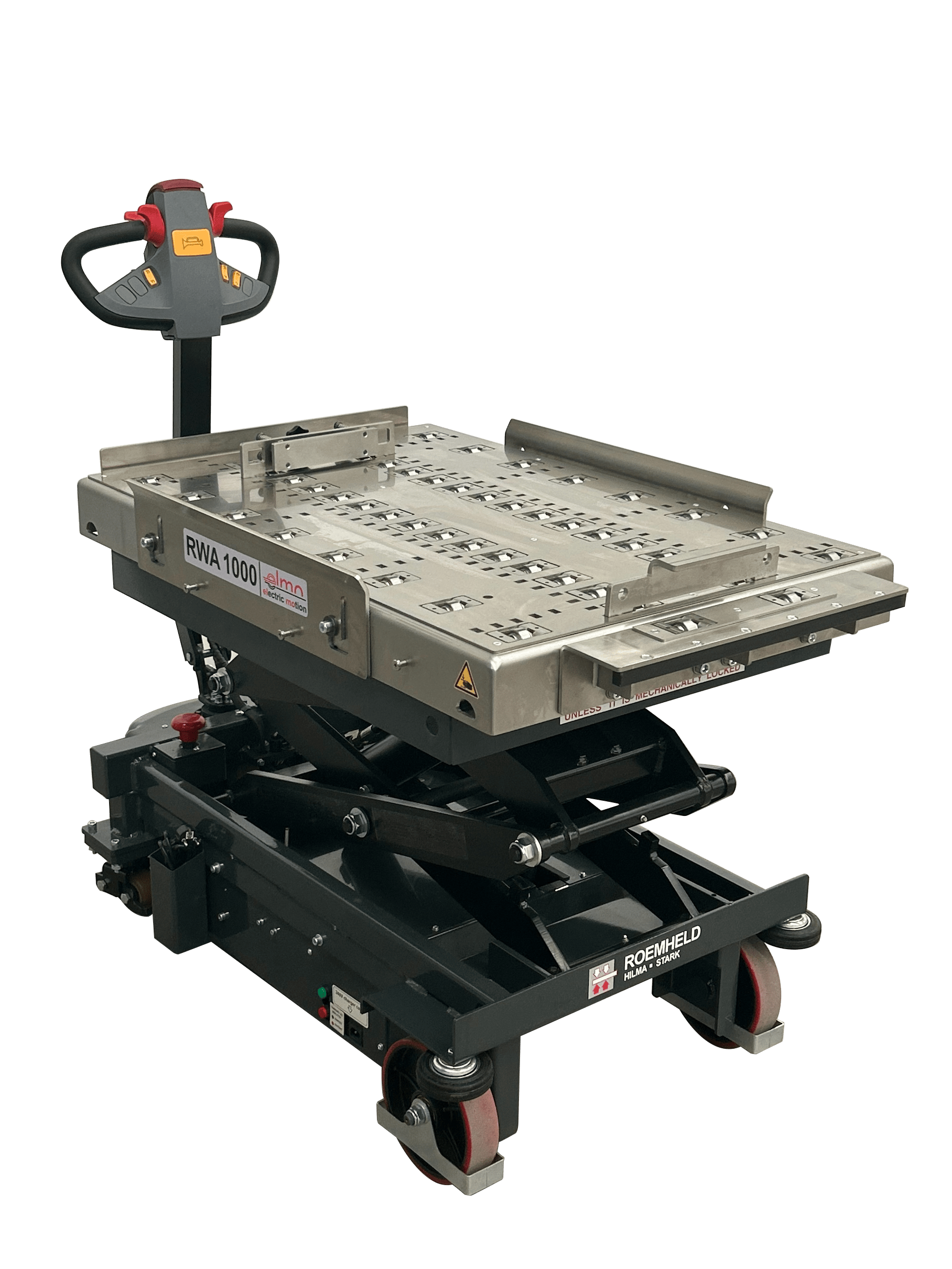 Roemheld's RWA 1000 Elmo mold change cart is fully electric.