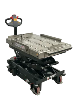 Roemheld's RWA 1000 Elmo mold change cart is fully electric.