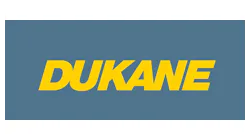 Blue and yellow Dukane logo