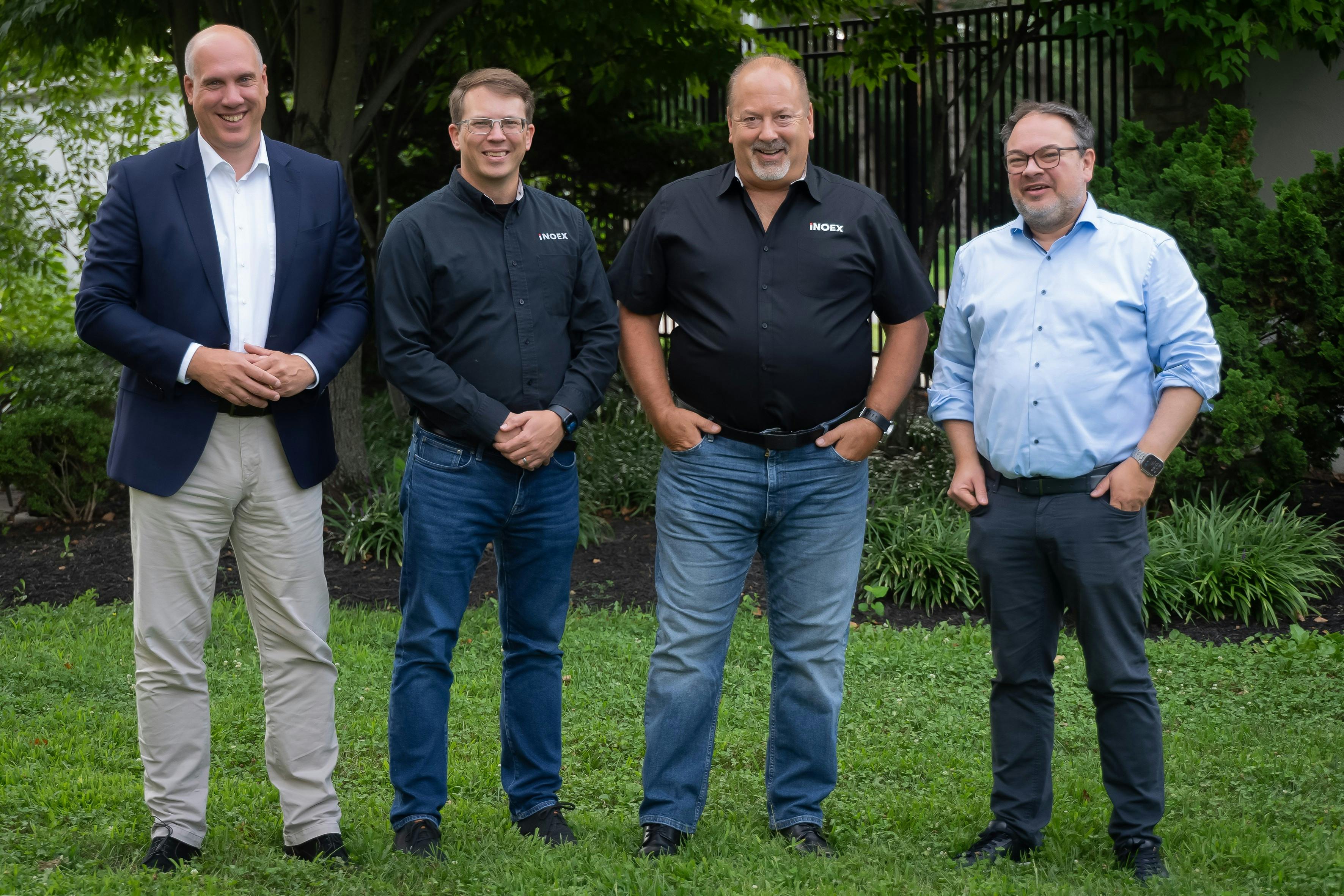 From left: Jan Lohoff, CEO and managing director of Inoex; Adam M. Grier, president of IDoo; Peter Zut, president of Inoex; and Ralph Klose, CEO of Citex.