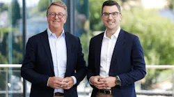 From left, Korbinian Kiesl, president/CEO of Billion SAS, and Stefan Engleder, CEO of Engel Group.