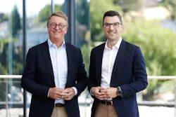 From left, Korbinian Kiesl, president/CEO of Billion SAS, and Stefan Engleder, CEO of Engel Group.